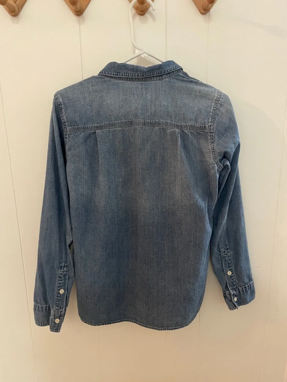 J. Crew Washed Denim Chambray Button-Up Shirt - Blue - Picture 4 of 4